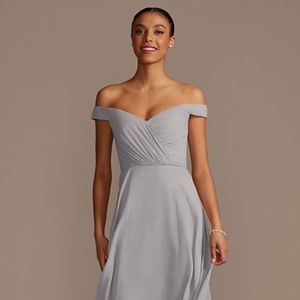 Off the Shoulder Full Skirt Bridesmaid dress